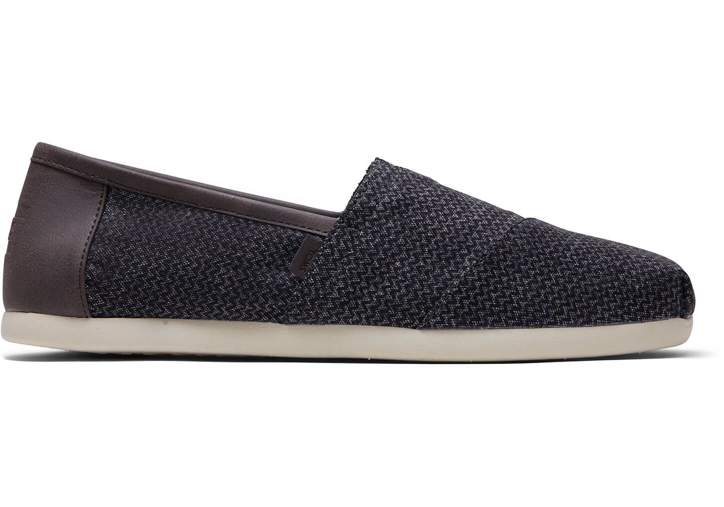 Toms Classics Herringbone - Mens Alpargata Espadrilles - Deep Grey - NZ - 607934ALP